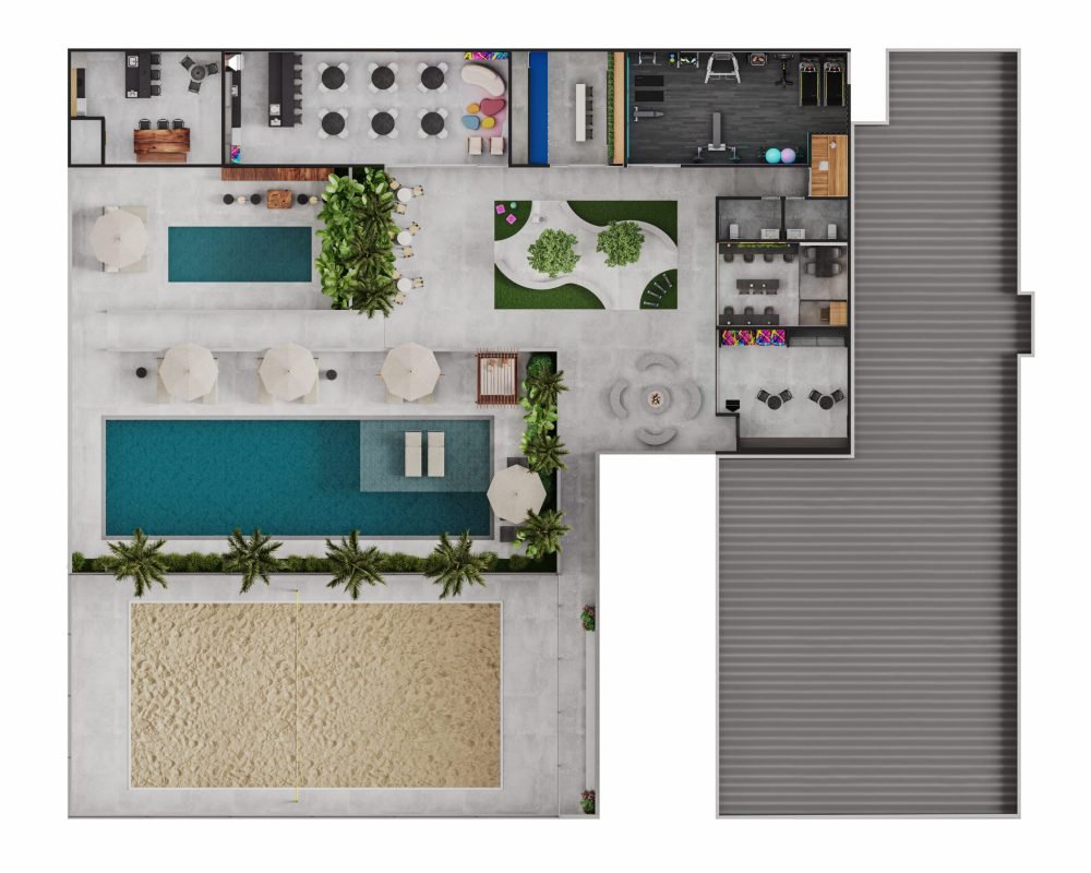 Alto das Mansões - Planta Decorada Área Comum