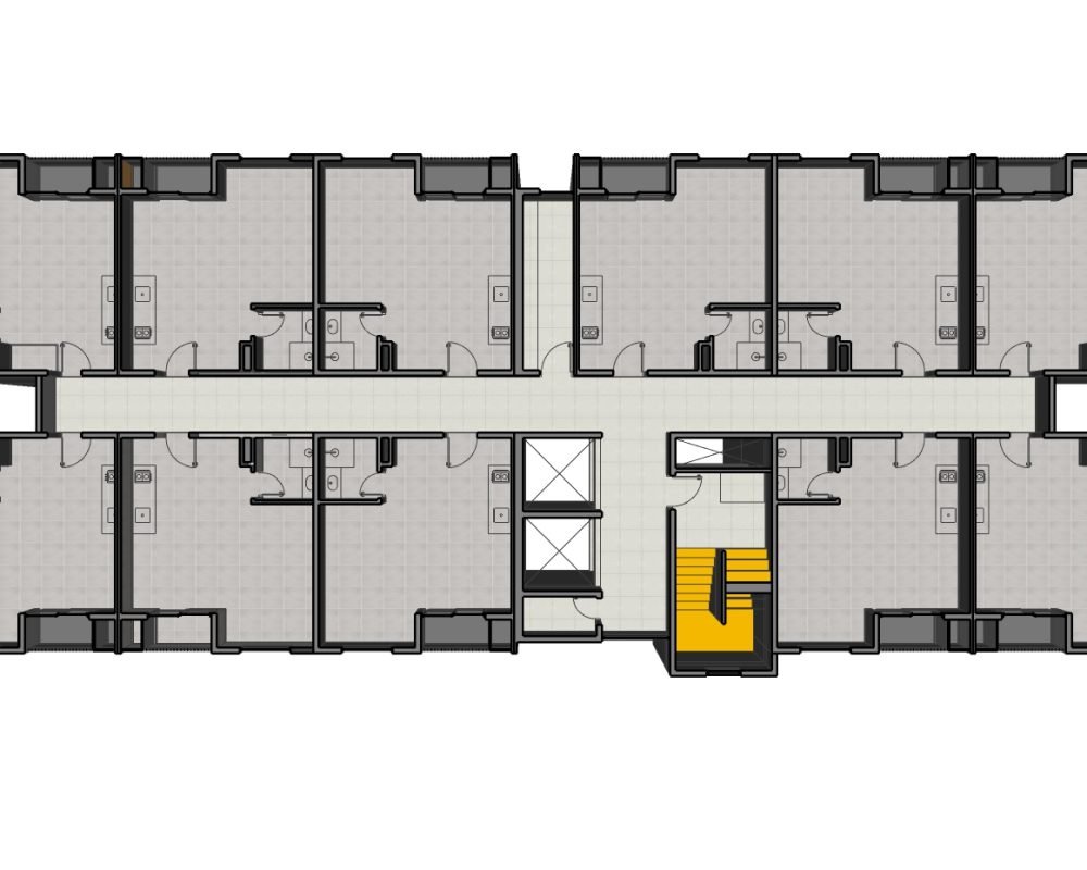 Alto das Mansões - Pavimento tipo 2° ao 11° Studios