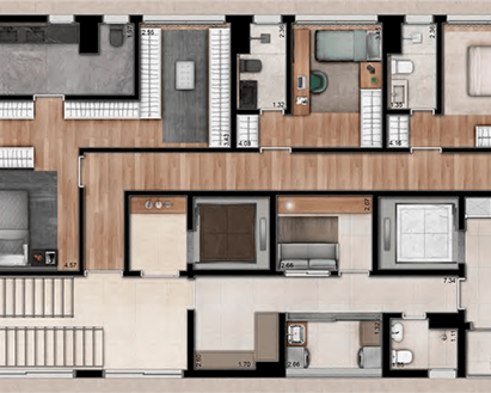 Duplex 498M²-pavimento-inferior_Tonino Lamborghini_Jardins_Sâo Paulo