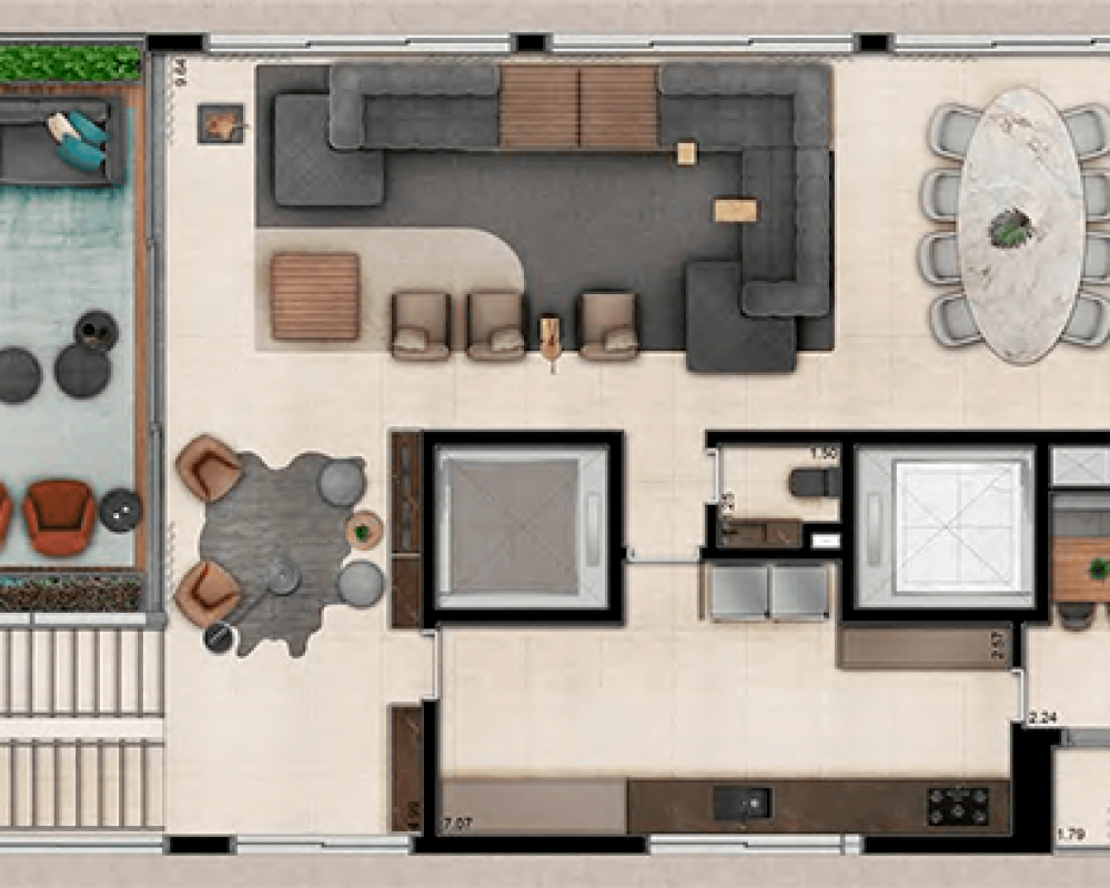 Duplex 498m²-pavimento-superior_Tonino Lamborghini_Jardins_Sâo Paulo