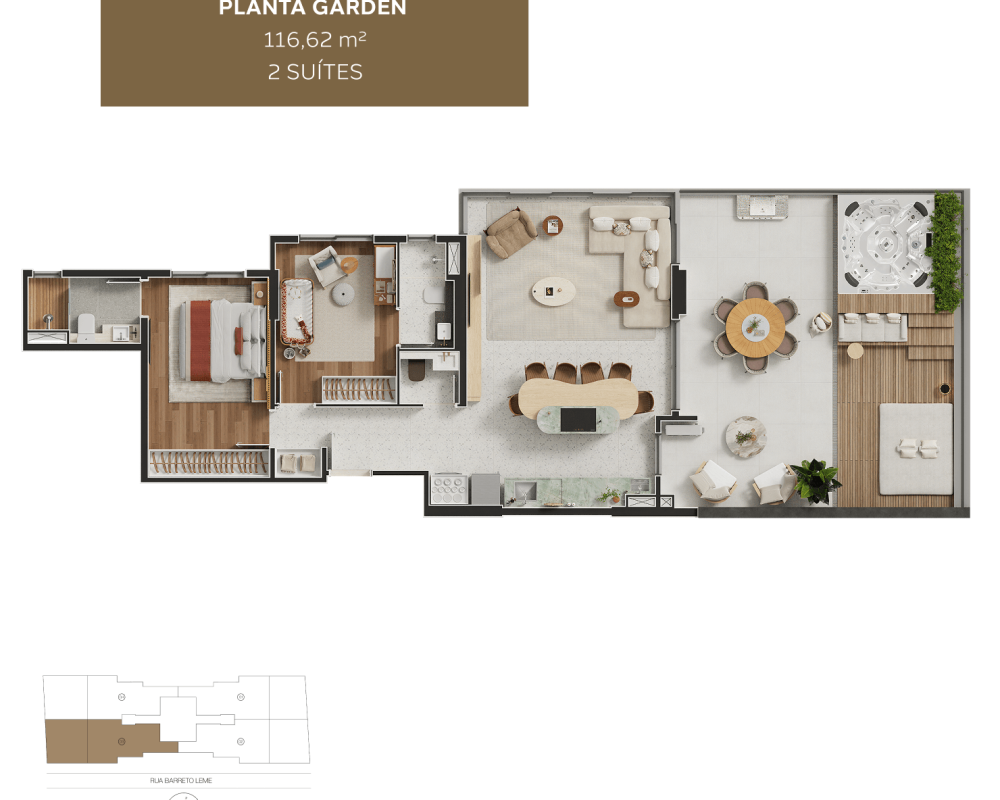 Gallery_Garden 116m²_2 Suites
