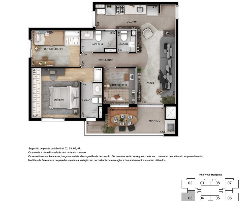 Planta Tipo-76m²