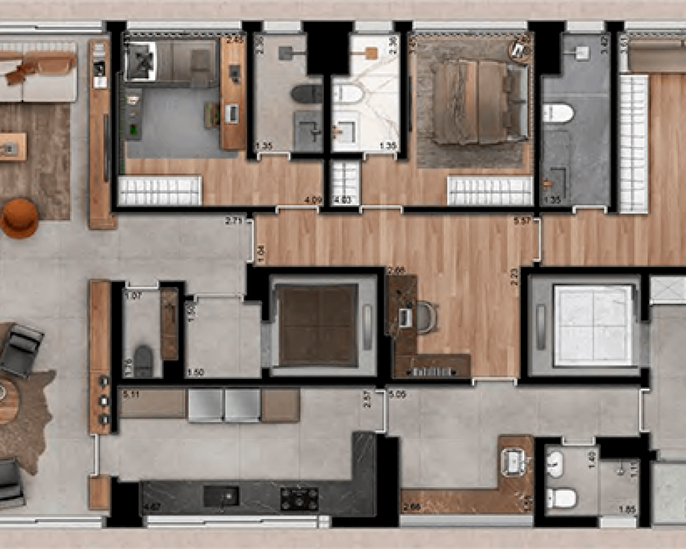 Planta-opcao- 252m²-Tonino Lamborghini_Jardins_Sâo Paulo